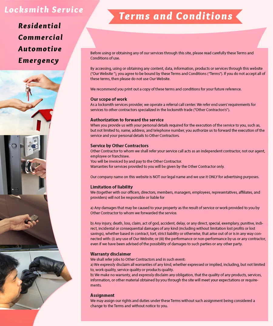 Miami Lock And Doors Miami, FL 305-894-9390 - TermsAndCondition-1